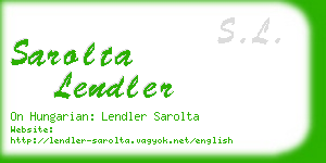 sarolta lendler business card